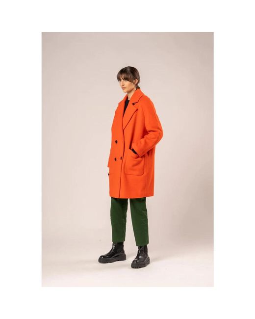 Paltò Orange Double-Breasted Coats