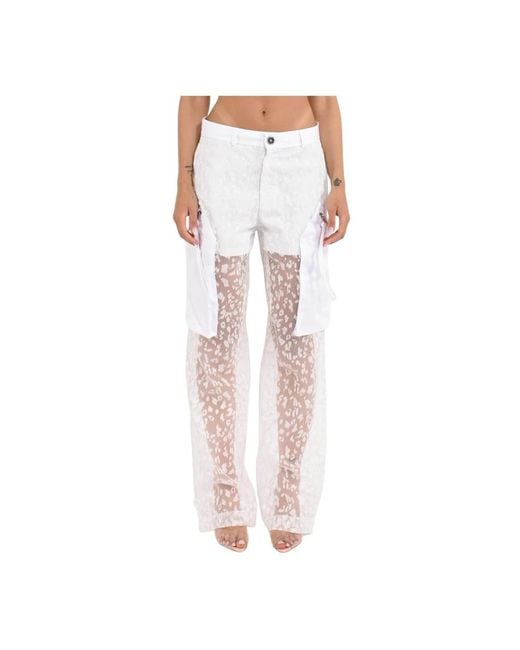 Wide Trousers Pinko en coloris White