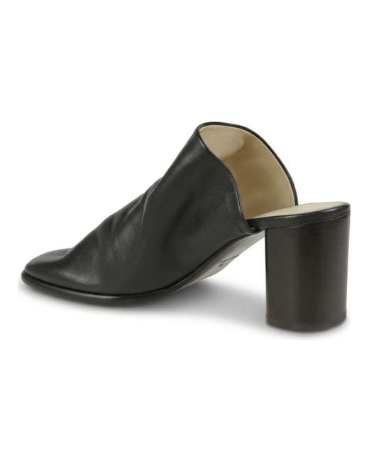 Lemaire Black Heeled Mules