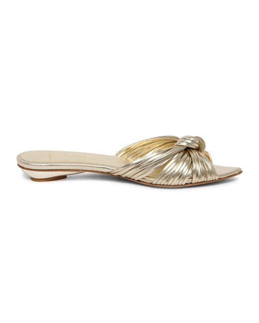 NCUB Schoenen ,Geel ,Dafne Laminaat Slippers in het White