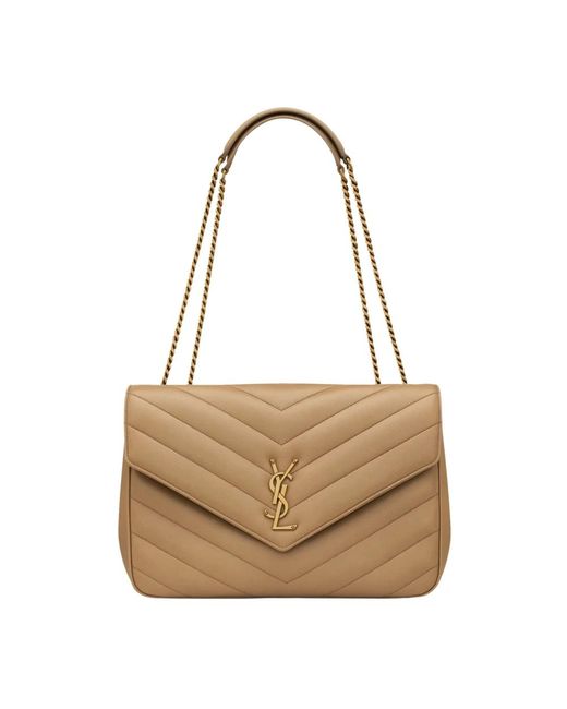 Saint Laurent Shoulder Bags in het Natural