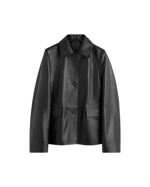 Totême Black Leather Jackets