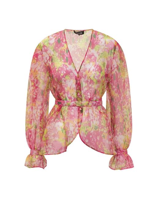 Del Core Overhemden ,Roze ,Cocoon Mouw Blouse in het Pink