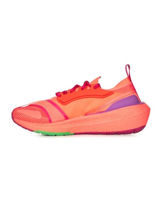 Adidas By Stella McCartney Pink Neon orange sneakers mit primeknit obermaterial