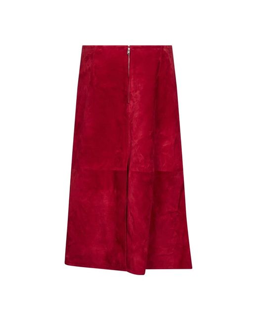 Bottega Veneta Red Midi Skirts