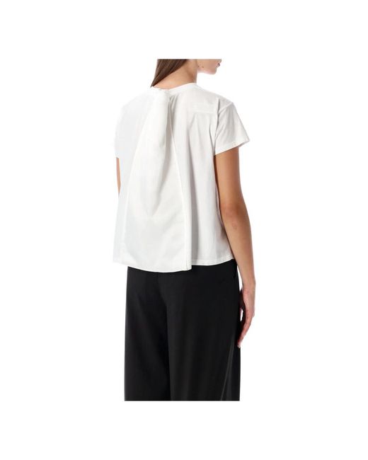 MM6 by Maison Margiela White T-Shirts
