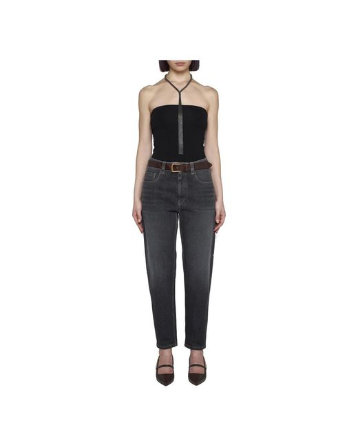 Brunello Cucinelli Black Sleeveless Tops
