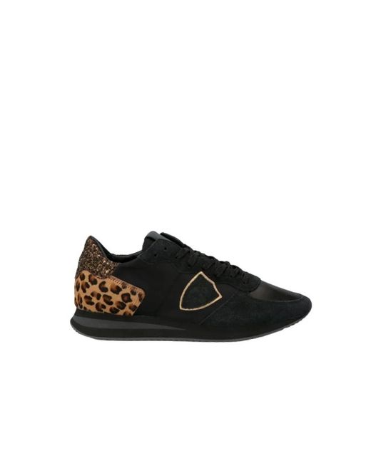Philippe Model E und Leopard Sneakers Tropez in Black für Herren