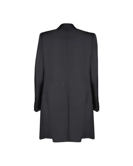 Comme des Garçons Jassen ,Zwart ,Wol Wollen Enkellange Jas in het Black voor heren