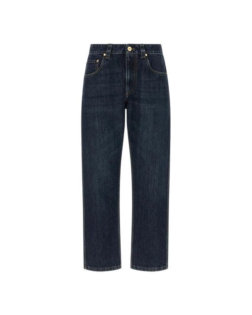Brunello Cucinelli Blue Straight Fit Jeans