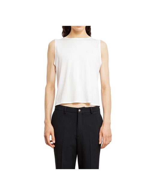 Second/Layer White Sleeveless Tops for men