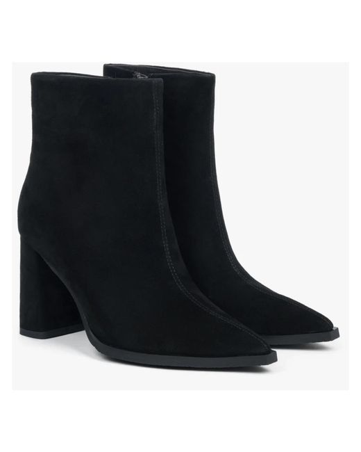 ESTRO Black Heeled Boots