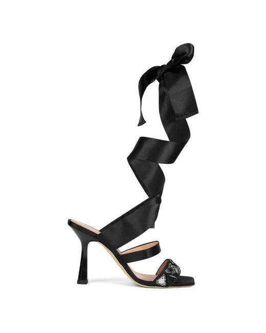 Alberta Ferretti Black High Heel Sandals
