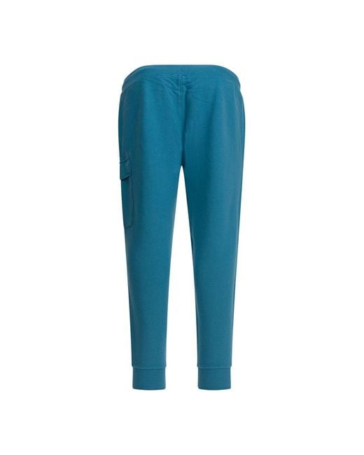 C P Company Diagonal Raised Fleece Sweatpants in Blue für Herren