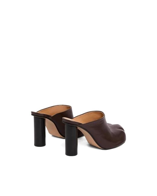 J.W. Anderson Brown Braune Leder Slip-On Blockabsatz Schuhe