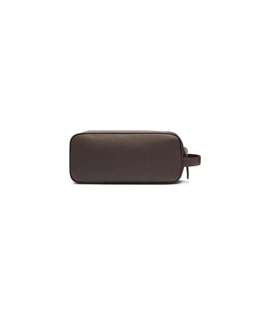 Santoni Brown Toilet Bags