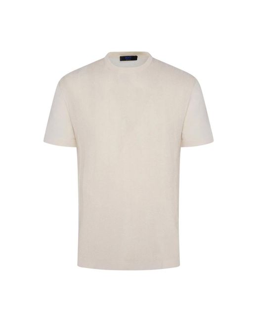 Kiton Wolle seide crew-neck t-shirt in White für Herren