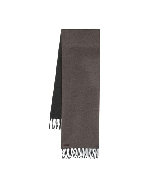 Canali Gray Winter Scarves for men