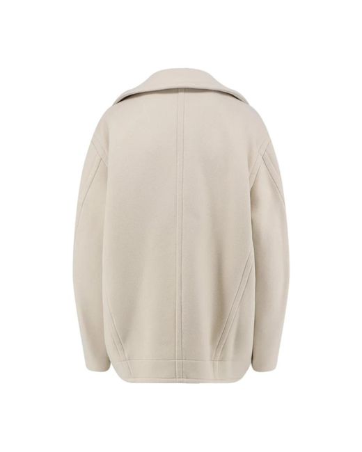 Semicouture Natural Double-Breasted Coats