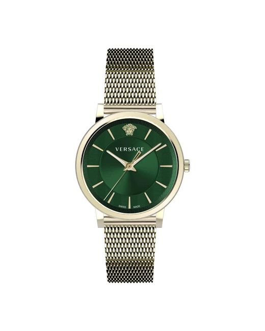 Versace V-Circle Uhr in Green für Herren