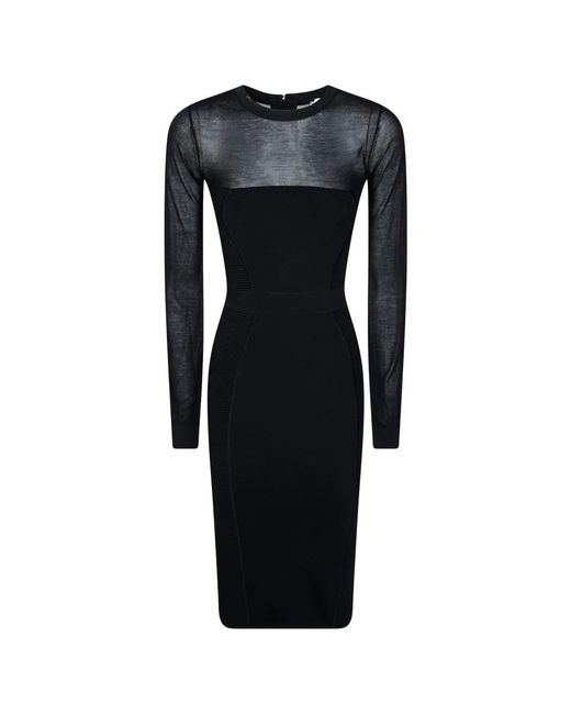 Elisabetta Franchi Black Knitted Dresses