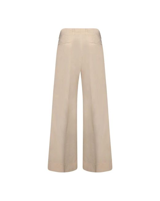 Wide Trousers di Incotex in Natural