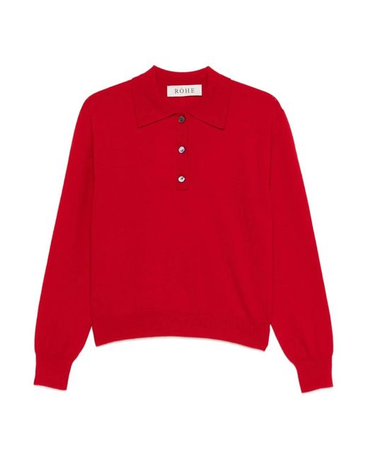 Rohe Wool Cashmere Polo in het Red