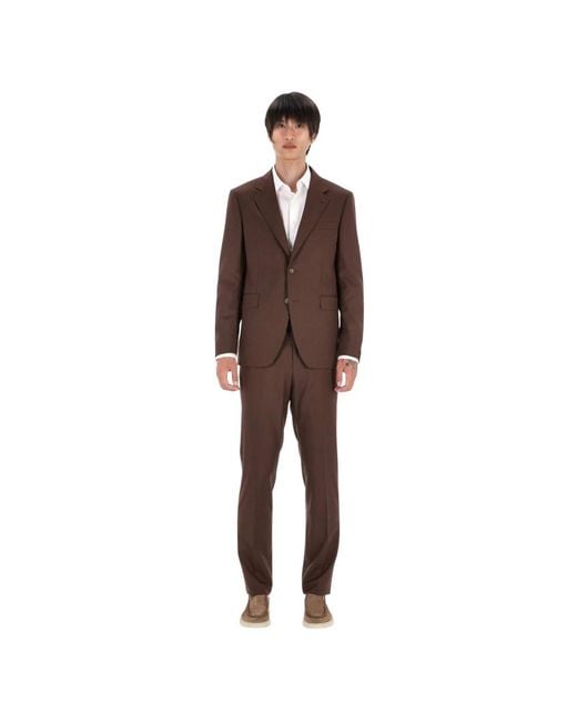 Tagliatore Single Breasted Suits in het Brown voor heren