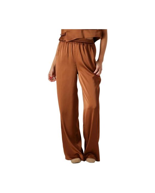 Gestuz Broeken ,Bruin ,Wijde Bruine Broek in het Brown