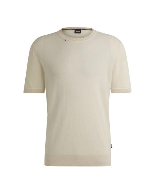 HUGO Natural Round-Neck Knitwear for men