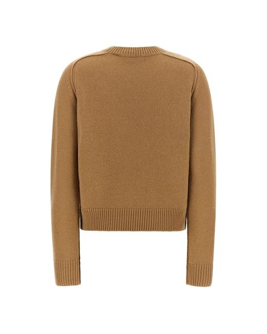 Burberry Brown Round-Neck Knitwear