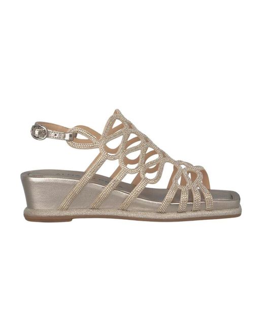 Alma En Pena. Metallic Glitter keilabsatz sandale