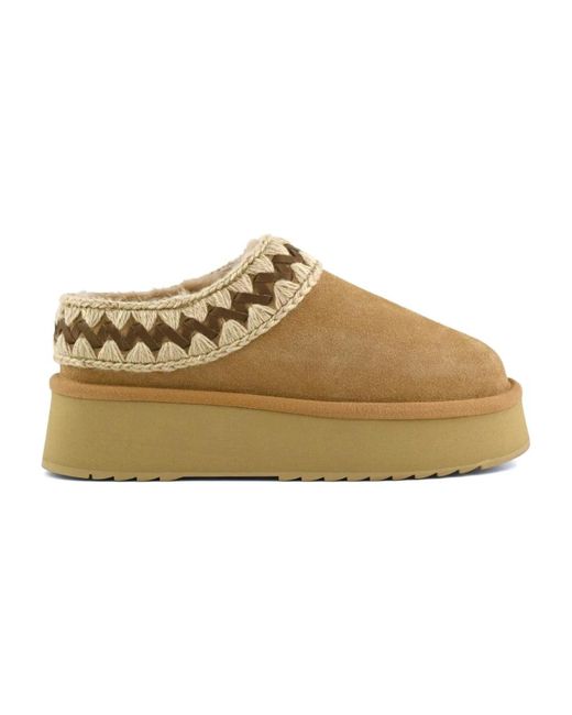 Mou Natural Platform Clog