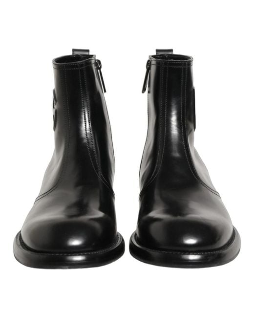 Dolce & Gabbana Black Ankle Boots for men