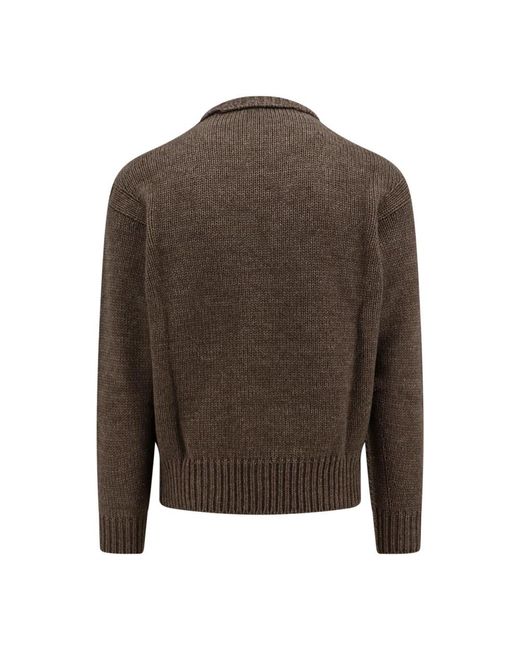 Lemaire Brown Round-Neck Knitwear for men