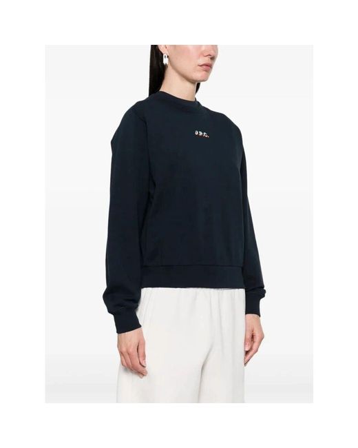 A.P.C. Blue Dunkelblaues Sweat Stone Sweatshirt