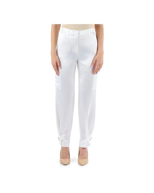 Guess White Tapered Trousers