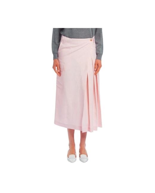 P.A.R.O.S.H. Pink Midi Skirts