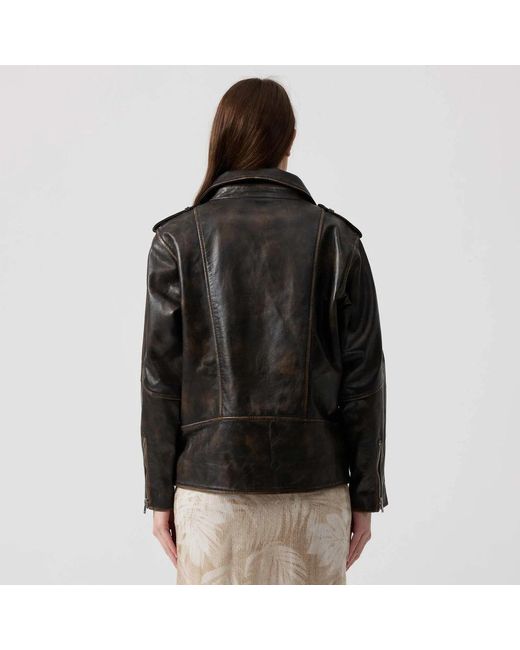 Ermanno Scervino Black Leather Jackets