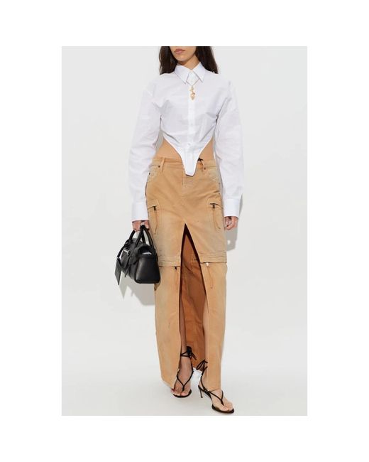 DSquared² Asymmetrisch Overhemd in het White