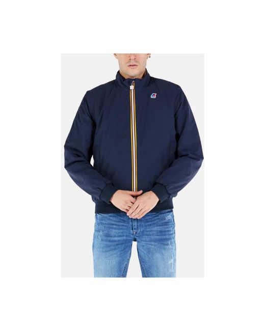 K-Way Blue Bomber Jackets for men