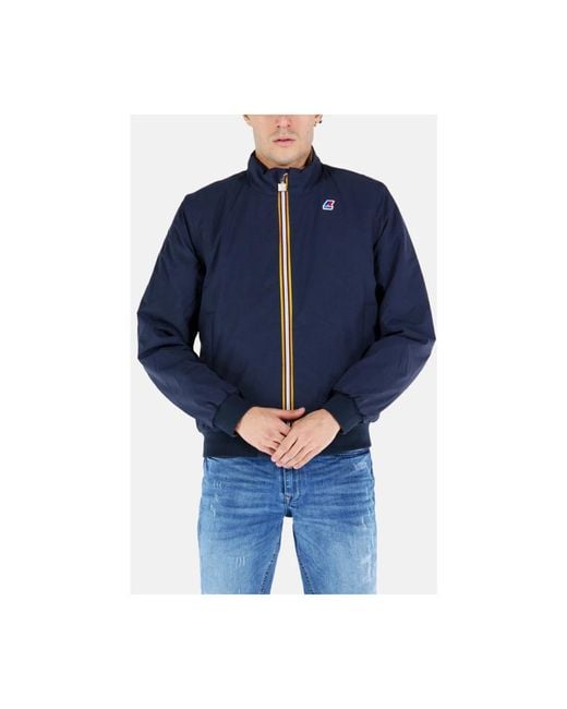 K-Way Blue Bomber Jackets for men
