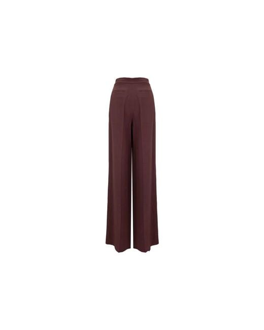 Elisabetta Franchi Purple Wide Trousers