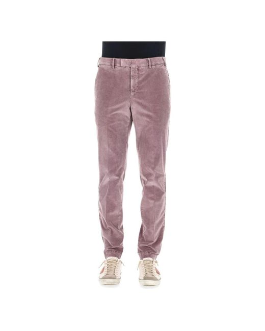 PT Torino Purple Slim-Fit Trousers for men