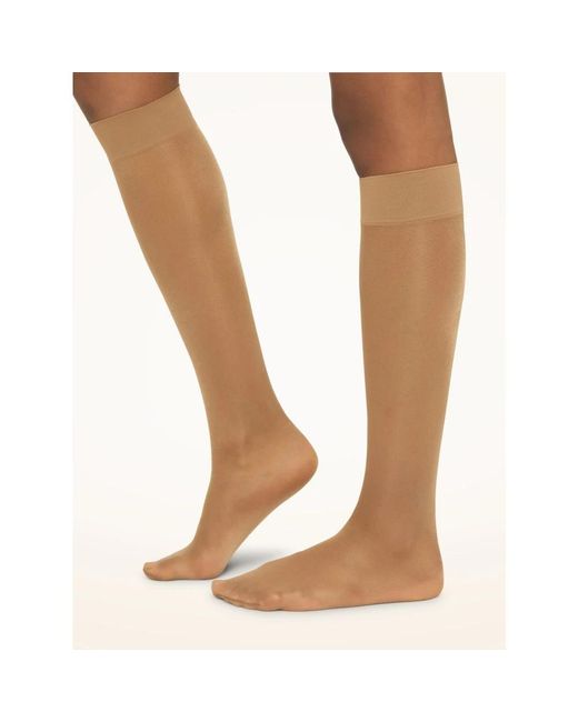 Wolford Satin Touch 20 Kniekousen in het Natural