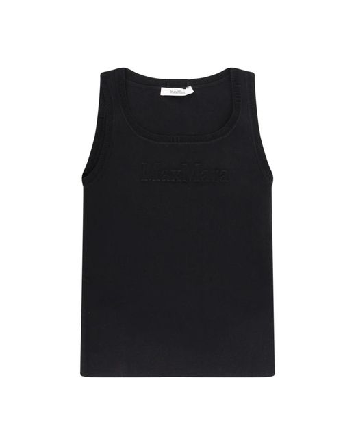 Max Mara Black Sleeveless Tops