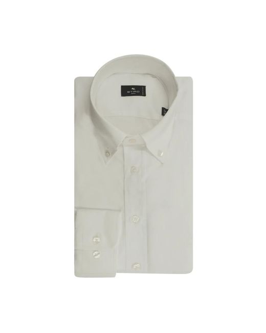 Etro Button-Down Hemd Mit Logo in Gray für Herren