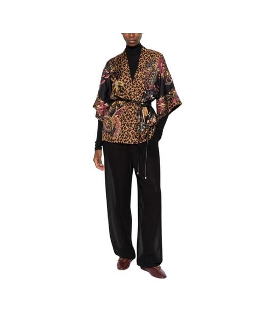 Etro Black Kimonos