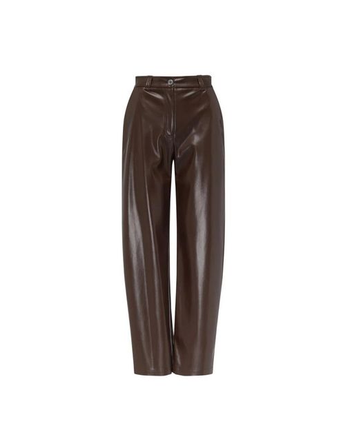Pinko Leren Broek in het Brown