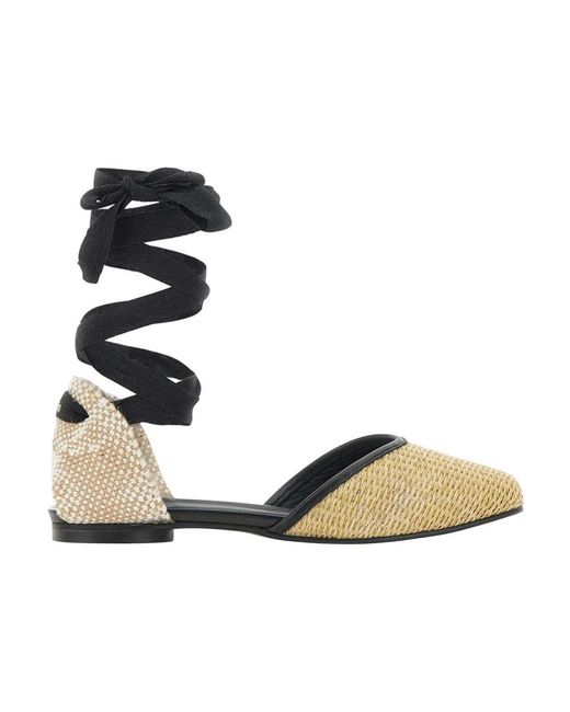 Castaner Metallic Ballerina Shoes